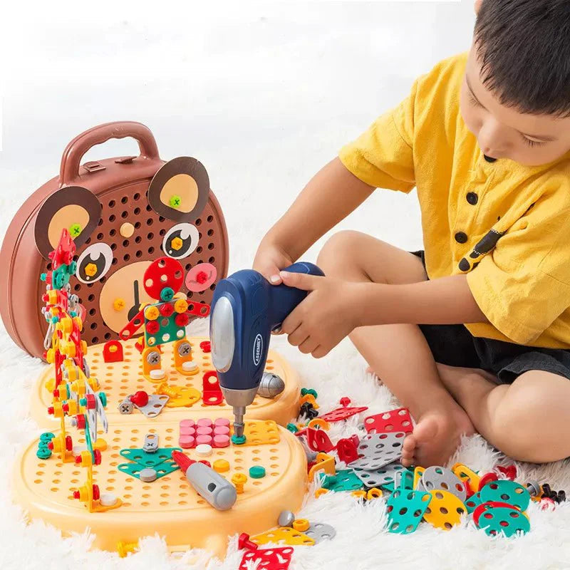 Kids’ Builder Toolbox Set | 205+ Puzzle Pieces for Creativity