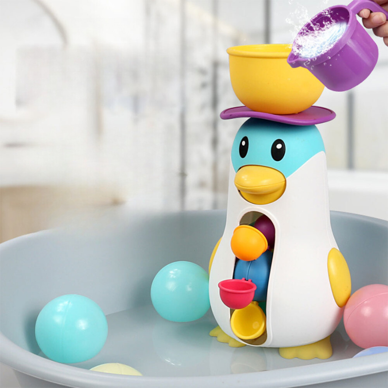 Penguin Bath Toy | Interactive Waterfall Activity Center