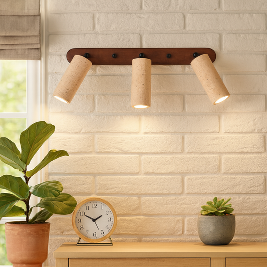 Travertine Wall Lamp | Adjustable LED Light Direction