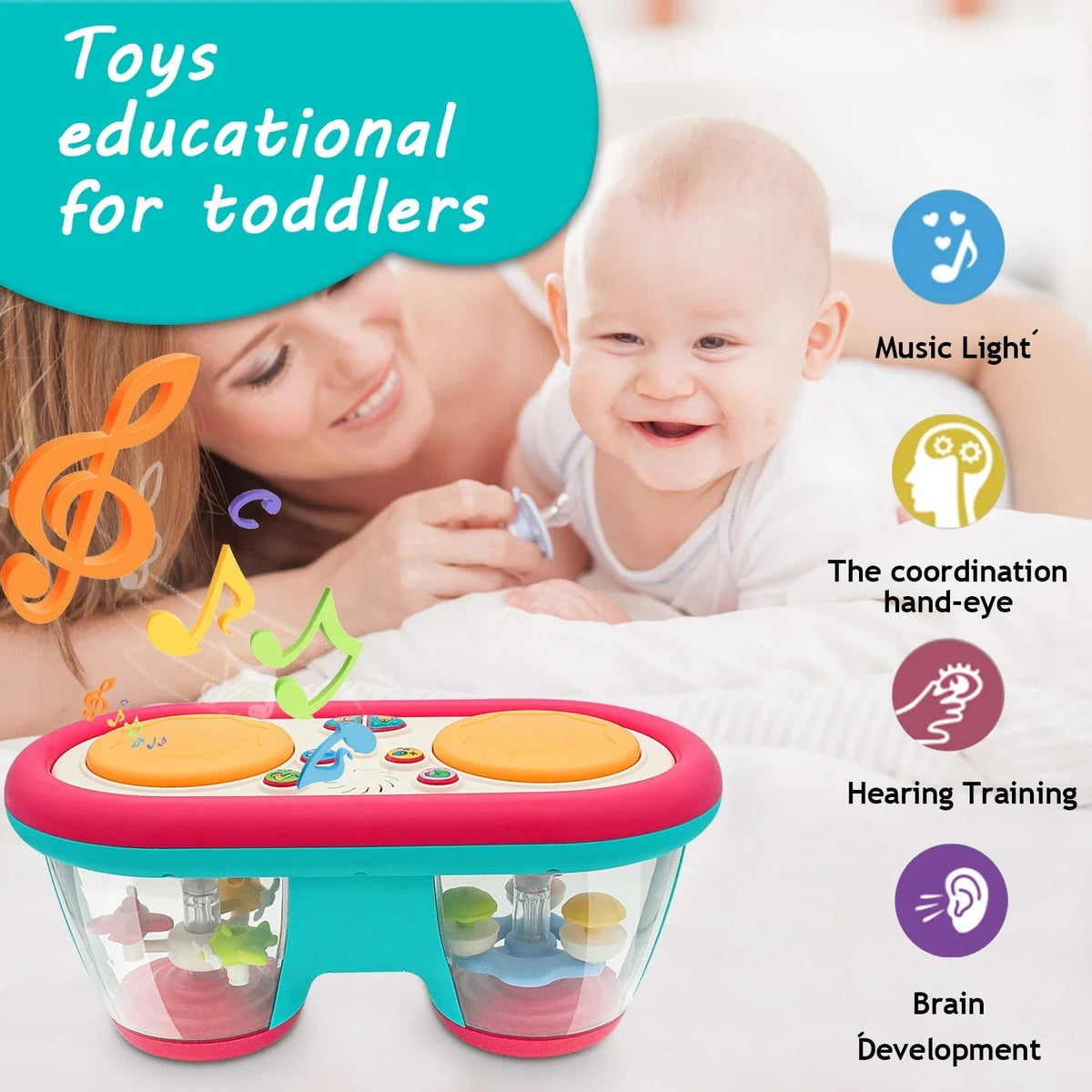 Musical Drum Toy for Toddlers | Fun Rhythm Learning Experience
