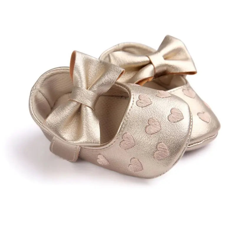 Non-Slip Baby Walking Shoes | Breathable Material with Bow Design