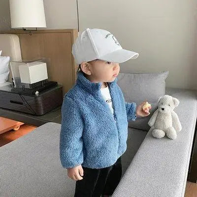 Children's Warm Plush Jacket | Cozy Unisex Autumn Winter Wear