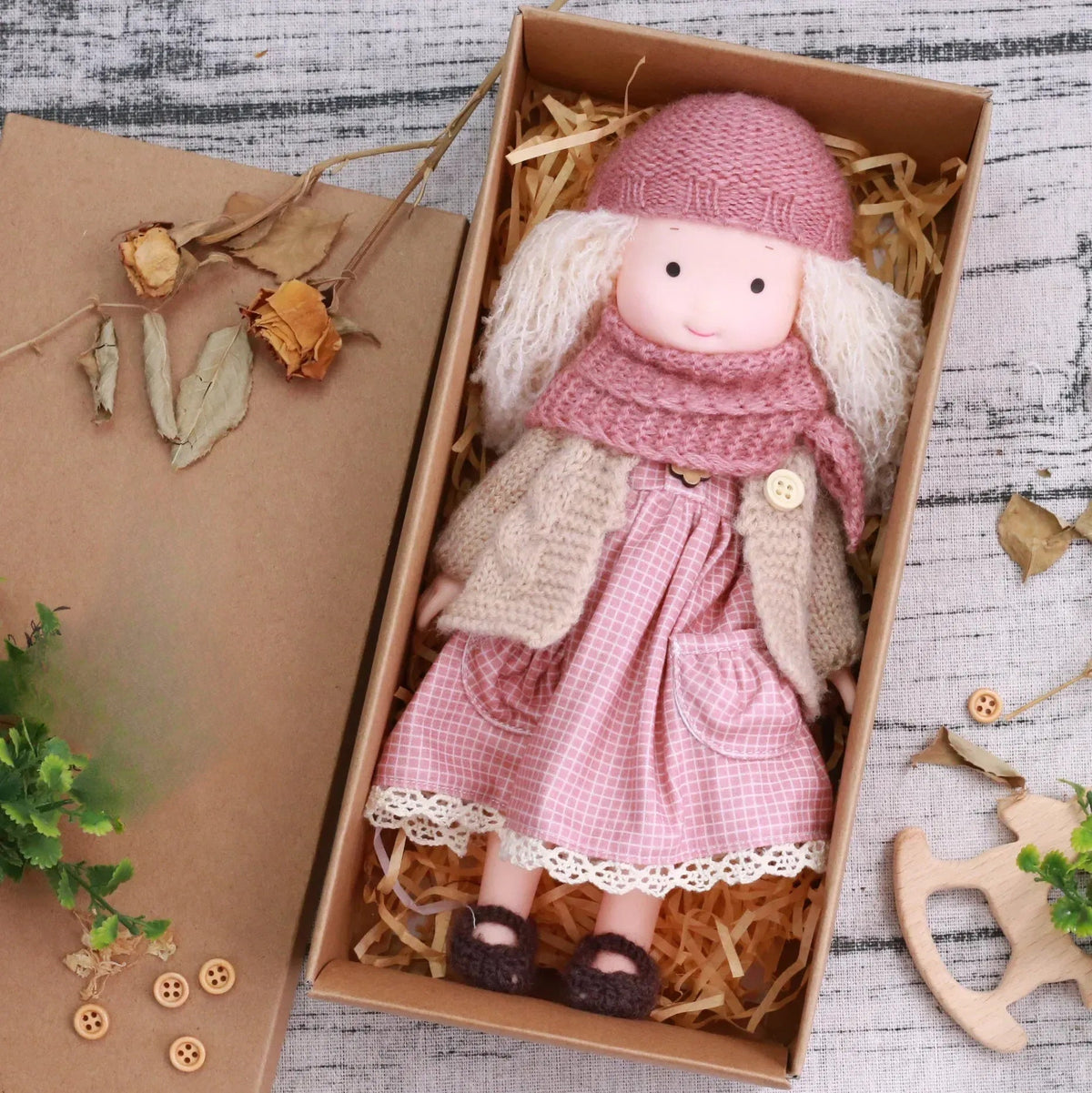 Plush Dress-Up Doll | Soft Cuddly Body with Accessories