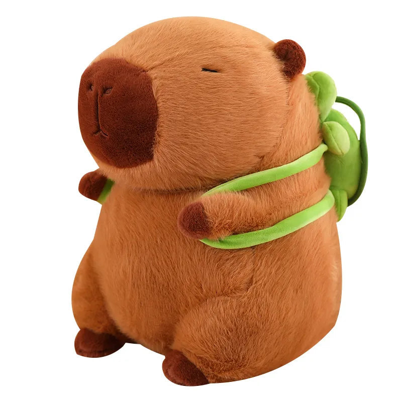 Capybara Plush Toy | Adorable Design with Turtle Backpack