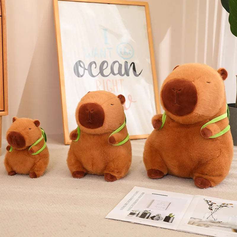 Capybara Plush Toy | Adorable Design with Turtle Backpack