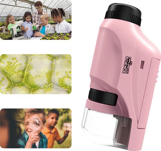 Kids Portable Microscope | 60x-120x Magnification with LED Light