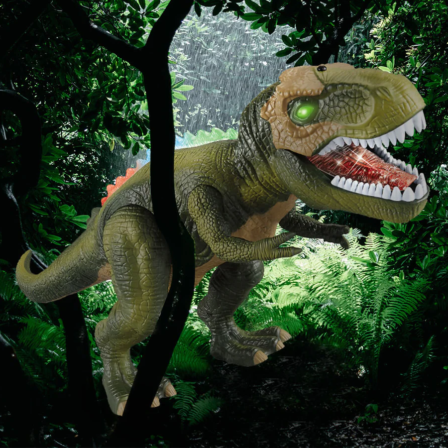 Remote Control Dinosaur Toy | Realistic Walking, Roaring & LED Effects