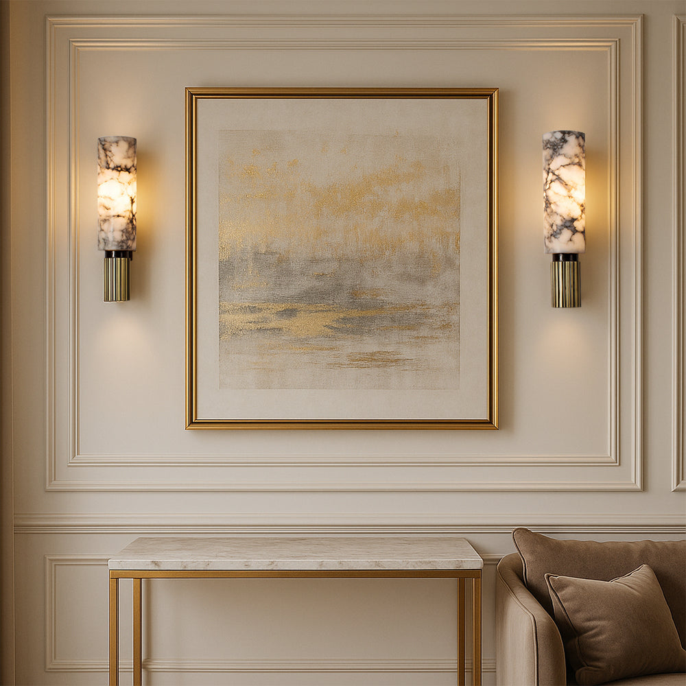 Copper Stone Wall Lamp | Contemporary Minimalist Design