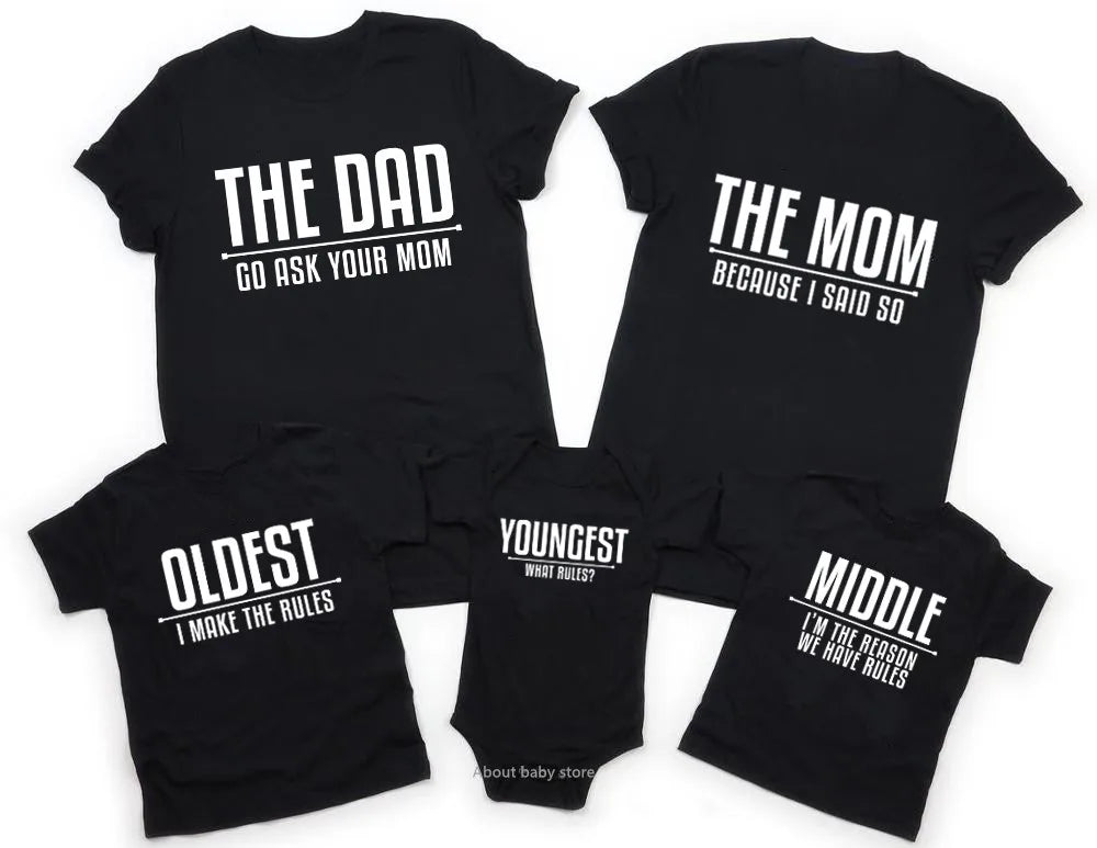 Coordinated Family T-Shirts | Humorous Designs for All Ages