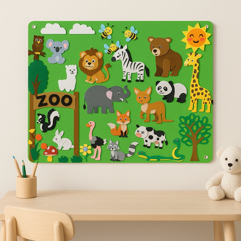 Felt Storyboard Set | Movable Animal Characters for Imaginative Play