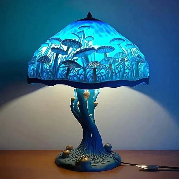 Stained Glass Ambient Lamp | Handcrafted Colorful Light Fixture