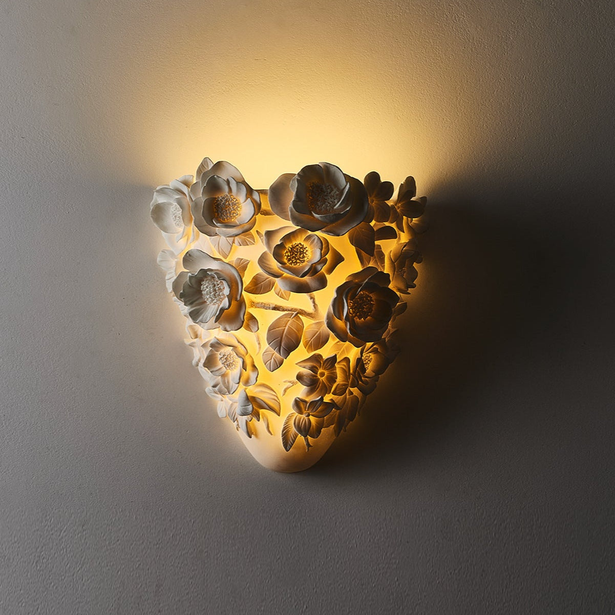 Ceramic Flower Wall Lamp | Elegant Floral Design for Home Decor