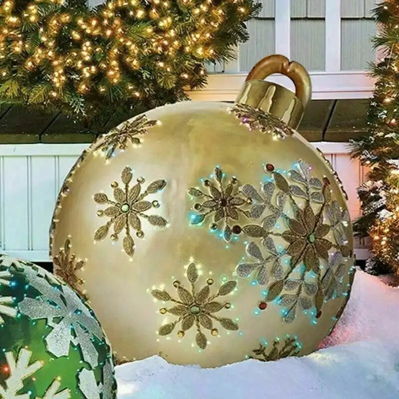 Inflatable Christmas Ornament Ball | Durable PVC for Outdoor Decor