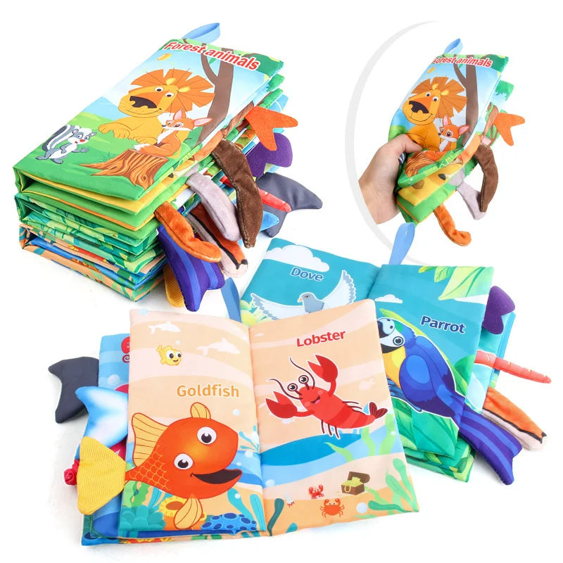 Interactive Sensory Baby Book | Soft Cotton for Development