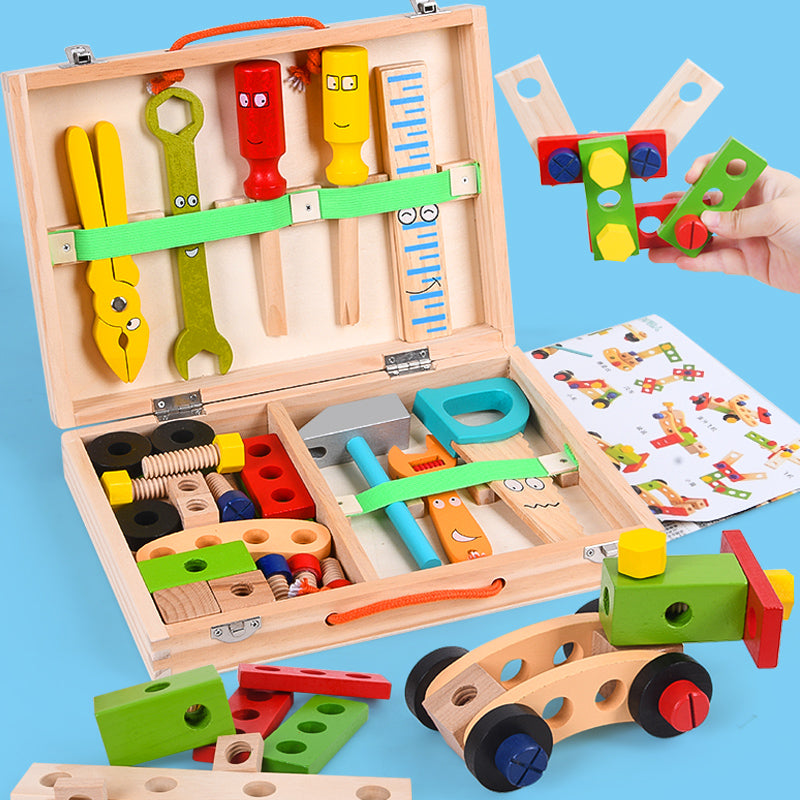 Montessori Wooden Building Set | Creative STEM Learning Toolbox