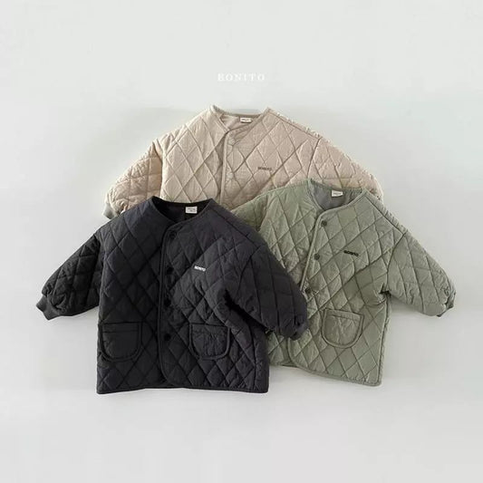 Boys' Warm Quilted Jacket | Stylish Cotton for Cold Days