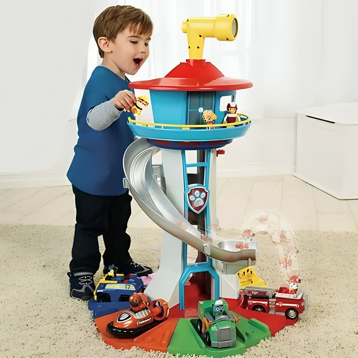 Interactive Play Tower | Engaging Slide and Colorful Figures