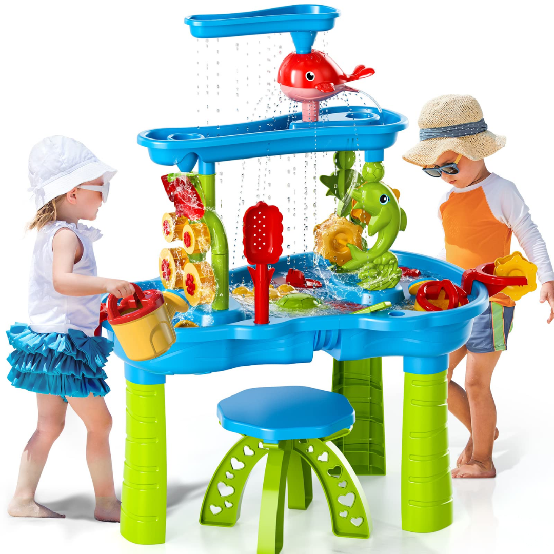 Kids’ Sand and Water Play Table | Durable 3-in-1 Outdoor Fun