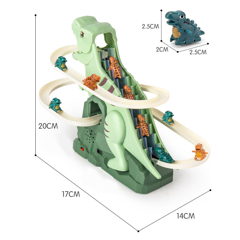 Dinosaur Race Track Set | Automatic Climbing Cars with LED Lights