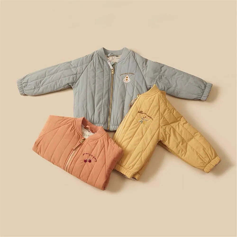 Kids Winter Jacket | Cozy Cotton, Cute Embroidery