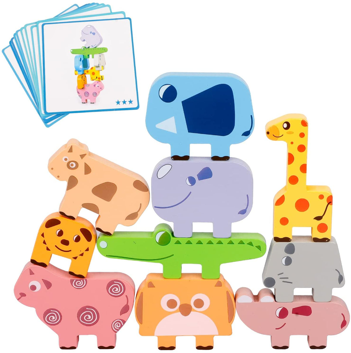 Animal Stacking Game for Kids | Safe Wooden Learning Toy