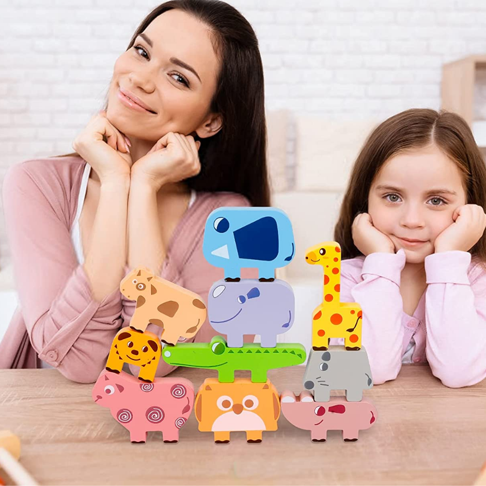 Animal Stacking Game for Kids | Safe Wooden Learning Toy