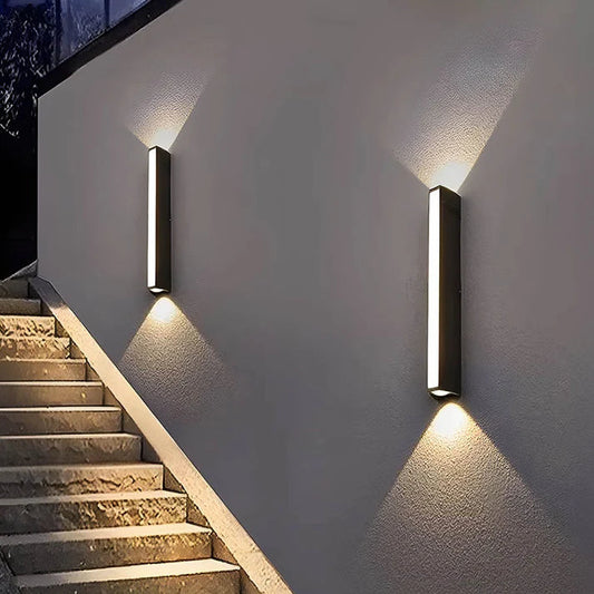 Outdoor 2-Way Wall Light | Sleek Design with Warm LED Glow