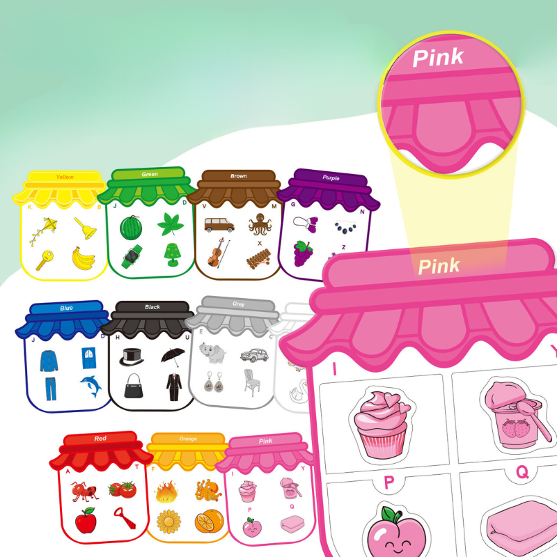 Magnetic Learning Stickers for Kids | Montessori-Inspired Color Recognition Fun