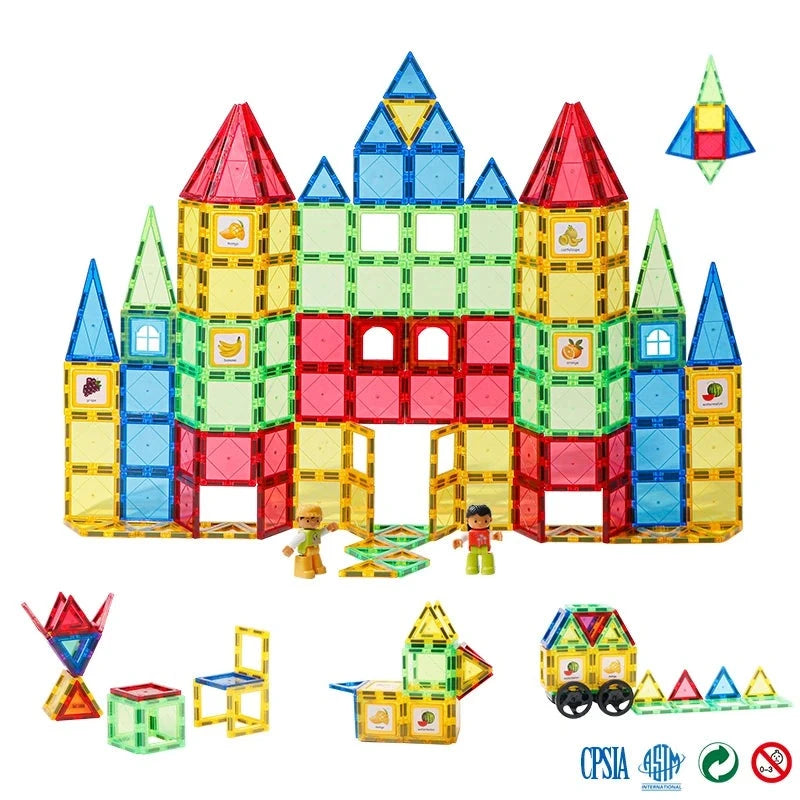 Magnetic Building Tiles | Non-Toxic Creative Development Toy