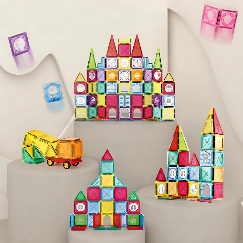Magnetic Building Blocks Set | Stimulates Creativity and Learning