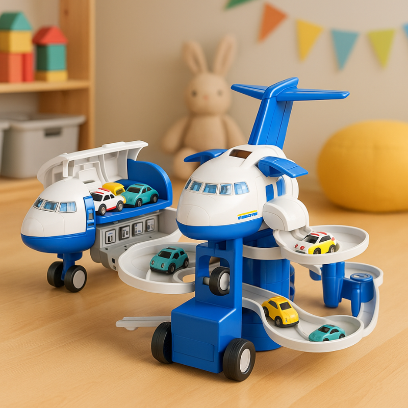 Transport Airplane Race Track Set | Engaging Lights and Sounds