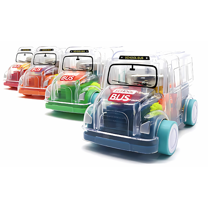 Transparent Light-Up Bus Toy | Stimulates Cognitive Skills and Coordination