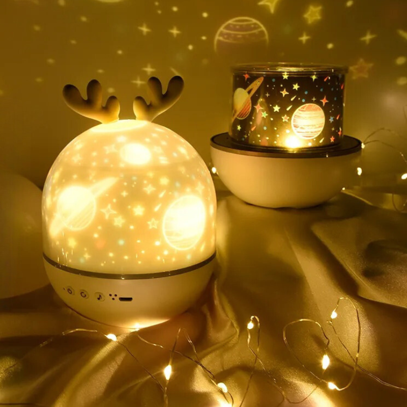 Star Projector Night Light | Music Box with Dreamy Scenes