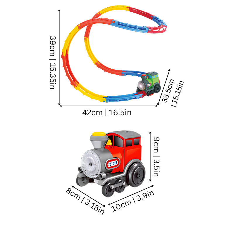 3D Train Track Adventure | Interactive Play with Lights and Sounds