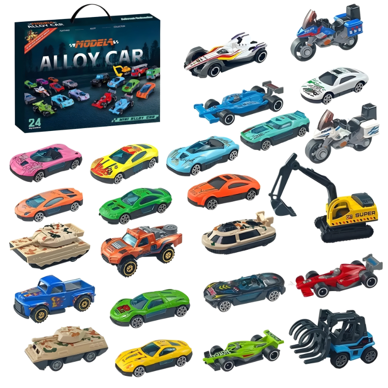 24-Day Wind-Up Car Advent Calendar | Daily Surprises for Kids