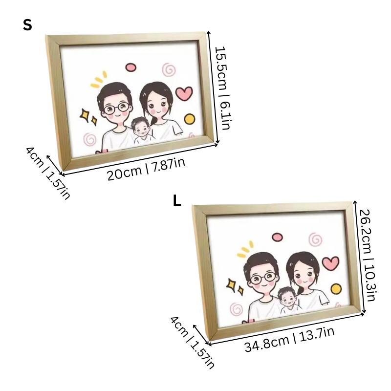 Wooden Art Display Frame | Elegant Storage for Kids' Creations
