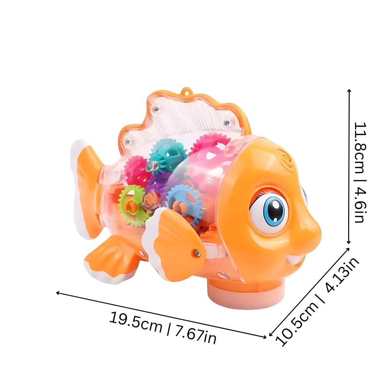 Musical Crawling Fish Toy | Interactive Lights and Sounds