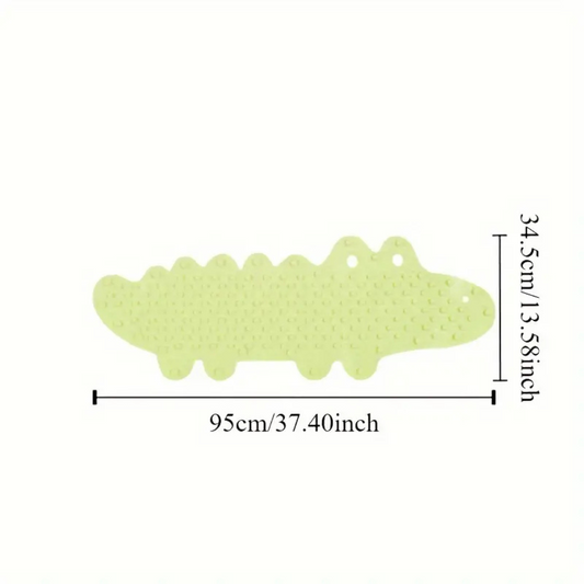 Non-Slip Bath Mat for Kids | Fun Crocodile Design, Durable PVC