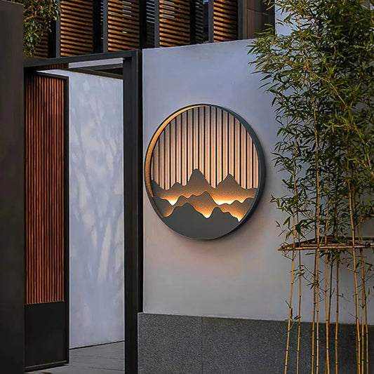 Outdoor Mountain Wall Lamp | Elegant LED Lighting for Exteriors