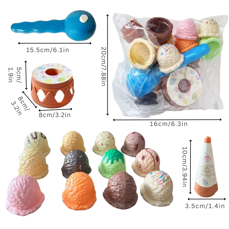 Colorful Ice Cream Stacking Game | Develops Balance and Coordination