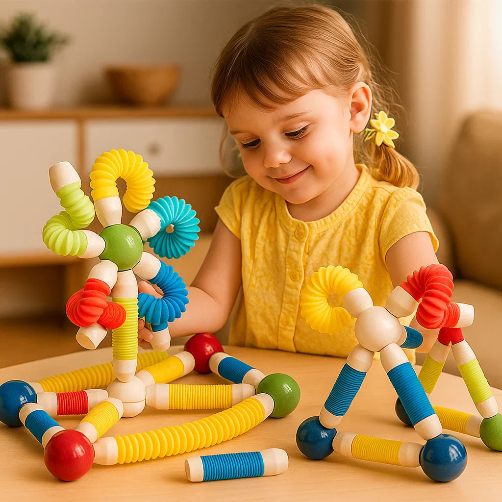 Magnetic Building Set | Flexible Shapes for Creative Play