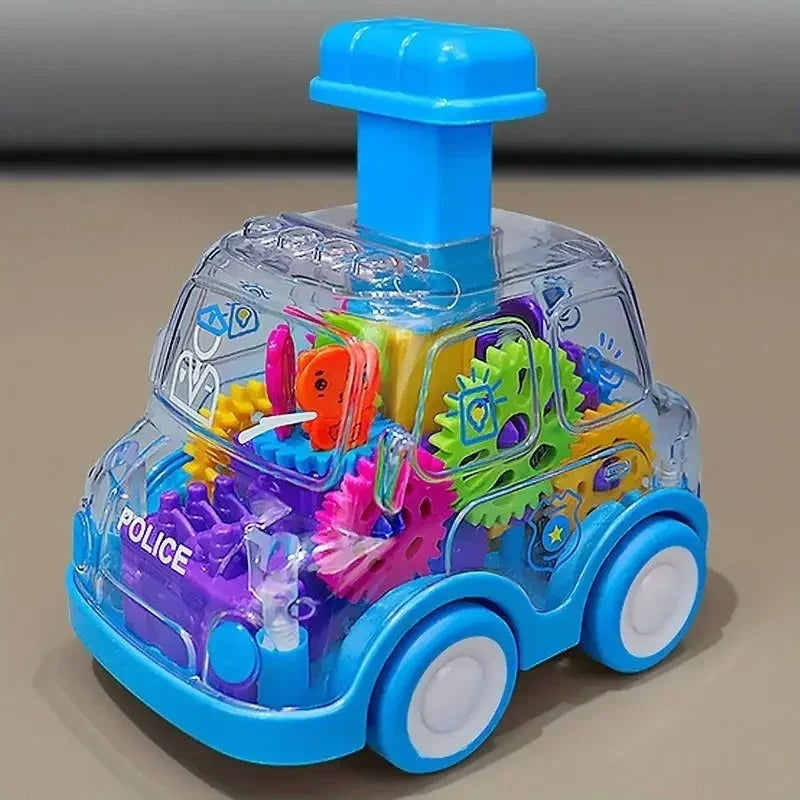 Gear-Driven Push Car Toy | Visible Gear System for Coordination