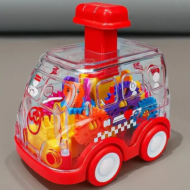 Gear-Driven Push Car Toy | Visible Gear System for Coordination