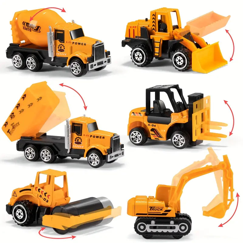 Construction Vehicle Playset | Portable Case for Creative Adventures