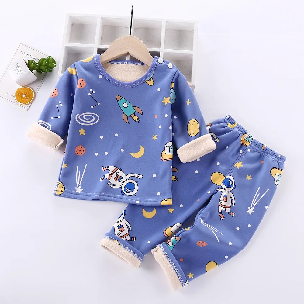 Kids Fleece Pajamas | Cozy Soft Cartoon Design