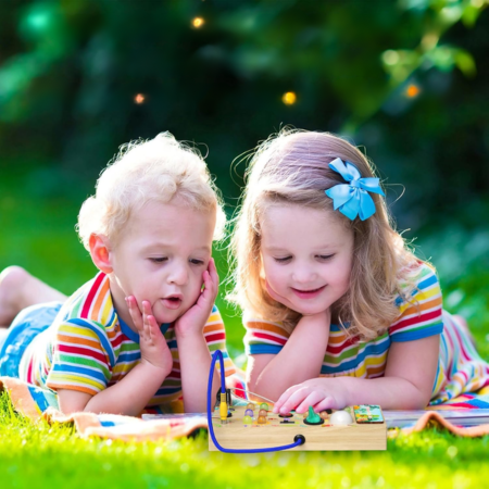 Montessori Game Board Toy | Interactive LED Lights and Switches