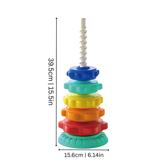 Colorful Stacking Tower Toy | Enhances Learning and Motor Skills