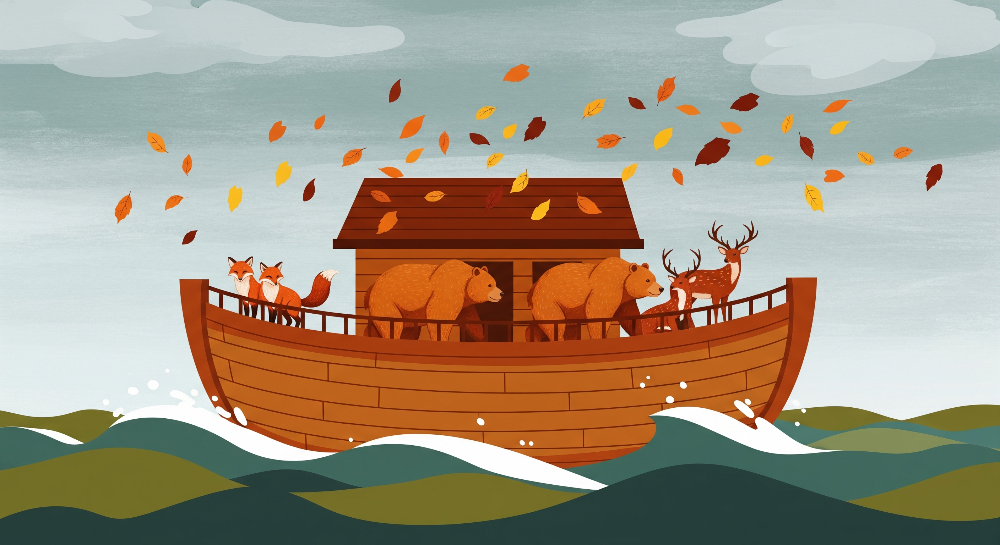 Woodland Animal Ark Wall Mural