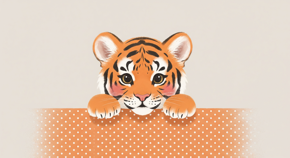 Curious Baby Tiger Cub Wall Mural