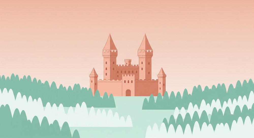 Castle in the Hills Wall Mural